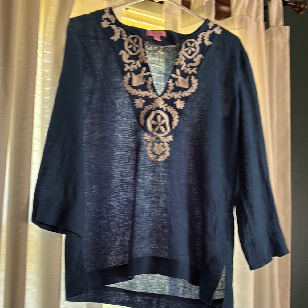 Lilly Pulitzer Linen Top Size small